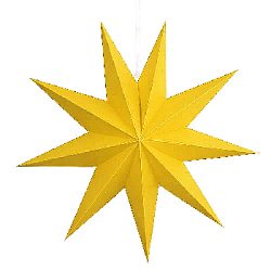 Звезда 45 см девятиконечная, желтый