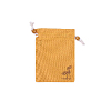 Мешочек из искусственного льна с орнаментом 10х14 см, желтый